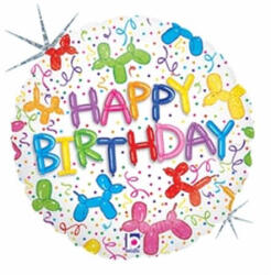 Grabo Balon folie rotund Happy Birthday catei baloane 46 cm - articole-petreceri - 22,99 RON
