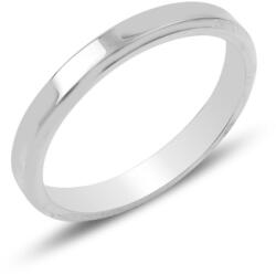 BeSpecial Inel argint simplu rodiat model verigheta 3 mm latime (ITU0310_182)