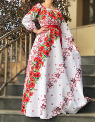 Ie traditionala Rochie Traditionala stilizata cu maci 4