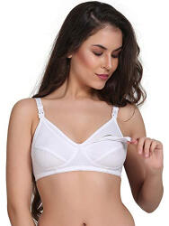 BabyJem Sutien pentru alaptare, fara arcuri, cu cupe, White (6427416002017)