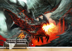 Persona Tapet Premium Canvas - Dragonul si flacara abstract - tapet-canvas - 340,00 RON