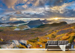 Persona Tapet Premium Canvas - Rasaritul soarelui deasupra muntilor din Norvegia - tapet-canvas - 720,00 RON