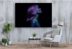 Persona Tablou Canvas - Fotomodel cu machiaj fluorescent - tapet-canvas - 100,00 RON
