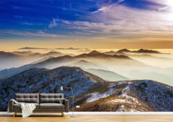 Persona Tapet Premium Canvas - Peisaj de iarna cu muntii acoperiti de ceata - tapet-canvas - 480,00 RON