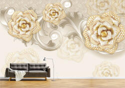 Persona Tapet Premium Canvas - Abstract flori bronz - tapet-canvas - 340,00 RON