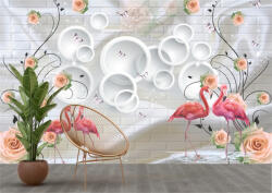 Persona Tapet Premium Canvas - Flamingo roz in natura abstract - tapet-canvas - 340,00 RON
