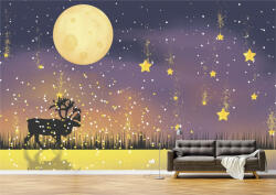 Persona Tapet Premium Canvas - Abstract luna si stele - tapet-canvas - 480,00 RON