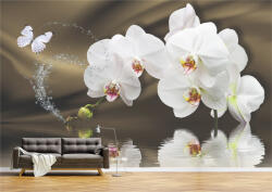 Persona Tapet Premium Canvas - Flori albe si fluture - tapet-canvas - 340,00 RON