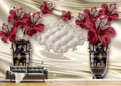 Persona Tapet Premium Canvas - Vaze cu flori si perle 3d abstract - tapet-canvas - 480,00 RON
