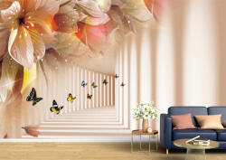Persona Tapet Premium Canvas - Florile fluturii si tunelul 3d abstract - tapet-canvas - 480,00 RON