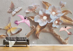 Persona Tapet Premium Canvas - Fluturi si flori colorate - tapet-canvas - 340,00 RON