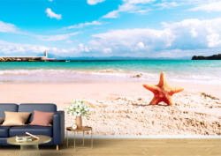 Persona Tapet Premium Canvas - Steaua de mare pe plaja insorita - tapet-canvas - 480,00 RON