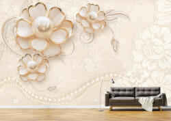 Persona Tapet Premium Canvas - Flori bronz cu perle - tapet-canvas - 480,00 RON