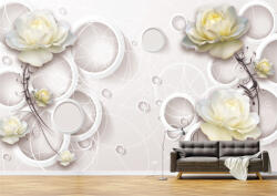 Persona Tapet Premium Canvas - Flori albe abstract - tapet-canvas - 170,00 RON