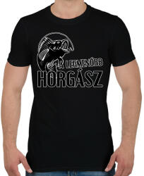 printfashion A legmenőbb horgász - Férfi póló - Fekete (7037673)