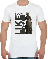 printfashion I don't like you - Cicás - Férfi póló - Fehér (7073326)