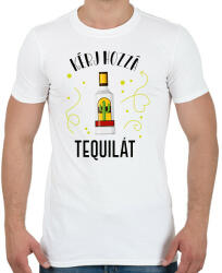 printfashion Ital páros - Tequila - Férfi póló - Fehér (6995358)