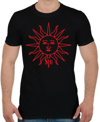 printfashion Sun-Moon - Női - Férfi póló - Fekete (6997709)
