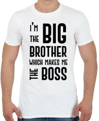 printfashion Big brother boss - Férfi póló - Fehér (7011388)