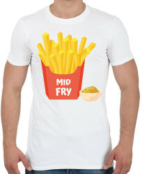 printfashion Mid Fry - Középső tesó - Férfi póló - Fehér (7012306)