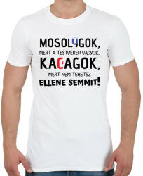 printfashion A testvéred vagyok : ) - fekete - Férfi póló - Fehér (7012303)