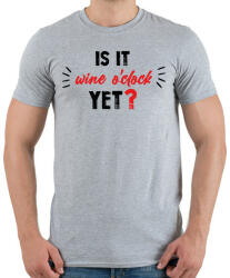 printfashion Is it wine o'clock yet? - Férfi póló - Sport szürke (7066692)