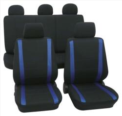 Petex Set complet huse scaune universale (fata-spate) negru - albastru Samoa PETEX