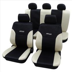 Petex Set complet huse scaune universale (fata-spate) bej-negru Wave PETEX (22874809PX)