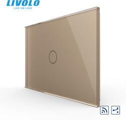 LIVOLO Intrerupator tactil simplu cap scara cruce wireless Livolo, standard italian (VL-FC1SR-3G-P901-3A)