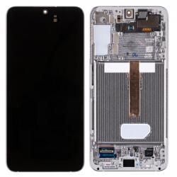 Samsung S906 Galaxy S22+ Előlap keret+LCD Kijelző+Érintőüveg, Fehér, Cream White (GH82-27500B, GH82-27501B) Service Pack