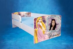 Pat Rapunzel Personalizat 160x80 cu saltea inclusa, fara sertar ptv2779 (PTV2779)