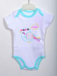 E plus M body rövid ujjú Madárka mintás 12-18 hó (86 cm)