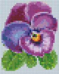 Pixelhobby Pixel szett 1 normál alaplappal, színekkel, árvácska