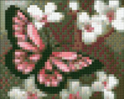 Pixelhobby Pixel szett 1 normál alaplappal, színekkel, pillangó virágokkal - kreativjatektarhaz - 8 390 Ft