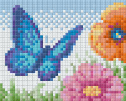 Pixelhobby Pixel szett 1 normál alaplappal, színekkel, pillangó virágokkal - kreativjatektarhaz - 7 090 Ft