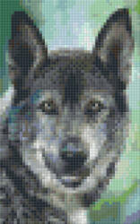 Pixelhobby Pixel szett 2 normál alaplappal, színekkel, farkas
