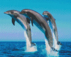 Pixelhobby Pixel szett 9 normál alaplappal, színekkel, delfinek