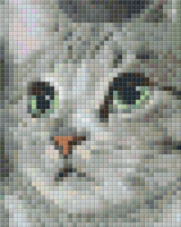 Pixelhobby Pixel szett 1 normál alaplappal, színekkel, szürke cica - kreativjatektarhaz - 8 390 Ft