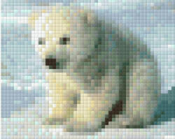 Pixelhobby Pixel szett 1 normál alaplappal, színekkel, jegesmedve - kreativjatektarhaz - 9 790 Ft