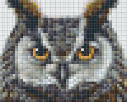 Pixelhobby Pixel szett 1 normál alaplappal, színekkel, bagoly
