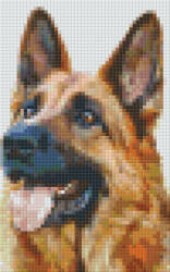 Pixelhobby Pixel szett 2 normál alaplappal, színekkel, kutya, németjuhász