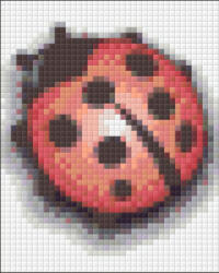 Pixelhobby Pixel szett 1 normál alaplappal, színekkel, katica