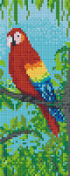 Pixelhobby Pixel szett 2 normál alaplappal, színekkel, papagáj