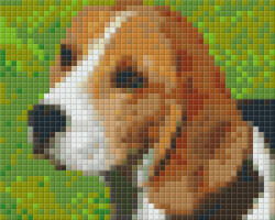 Pixelhobby Pixel szett 1 normál alaplappal, színekkel, kutya, beagle