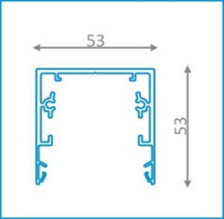 TOPMET LED profil PHIL53 2000 mm fekete (63530002)