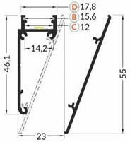TOPMET LED profil WALLE12 BCD 2000 mm fehér (B8060001)