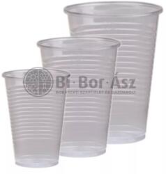  Műanyag pohár 200ml-es puha átlátszó 100 db/csomag