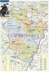 Stiefel Hajdú-Bihar megye térképe, tűzhető, keretes