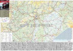Stiefel Magyarország kamionos térképe (keretezett)