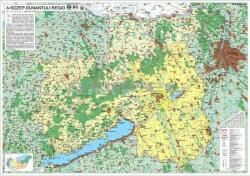 Stiefel A Közép-Dunántúli régió térképe, fémléces falitérkép